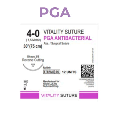 Vitality Suture 4-0 PGA ANTIBACTERIAL