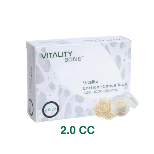 Vitality™ 2.0cc Dental Allograft Bone Graft | 70/30 Cortical Cancellous Mix | 500–1000 Micron