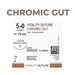 5-0 Chromic Gut 28" Surgical Suture 3/8 Reverse Cutting 