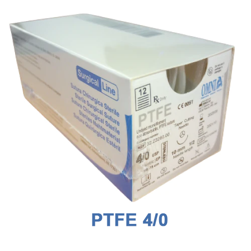 4/0 PTFE Sutures 16mm 3/8 Reverse Cutting (12 pk.)